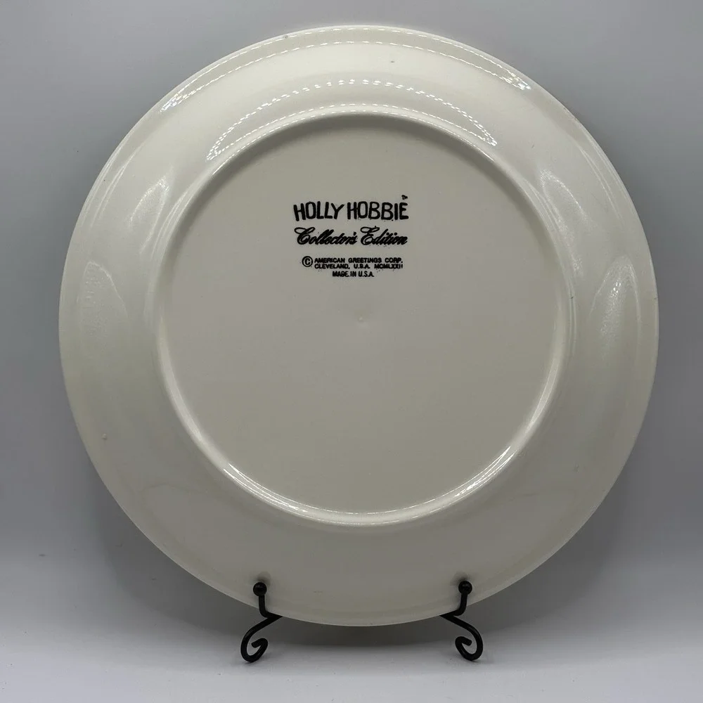 Holly Hobbie Collector Plate Vtg 1970s Just A‎ Little Thoughtfulness